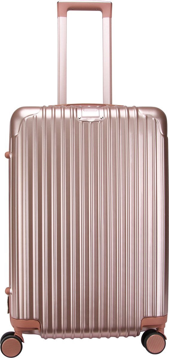 Royal Swiss - set de valises - Serrure à combinaison - Valise légère - 4 roues - Or rosé